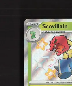 Scovillain 107/091 Paldean Fates Shiny Holo Rare Pokemon Card NM - Image 3