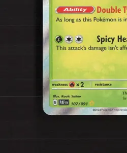 Scovillain 107/091 Paldean Fates Shiny Holo Rare Pokemon Card NM - Image 5