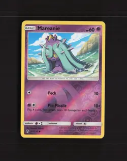Mareanie 105/214 Lost Thunder Reverse Holo Pokemon Card LP+ - Image 1