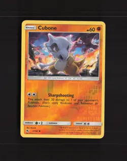Cubone 37/68 Hidden Fates Reverse Holo Pokemon Card NM - Image 1