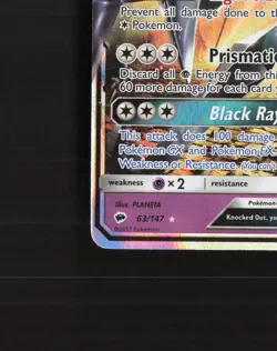 Necrozma GX 63/147 Burning Shadows Ultra Rare Holo Pokemon Card LP - Image 5