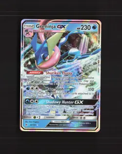 Greninja GX 24/131 Forbidden Light Ultra Rare Holo Pokemon Card DMG - Image 1