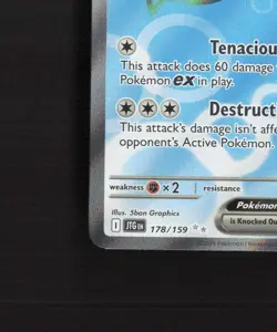 Dudunsparce ex 178/159 Journey Together Full Art Ultra Rare Holo Pokemon Card NM - Image 5