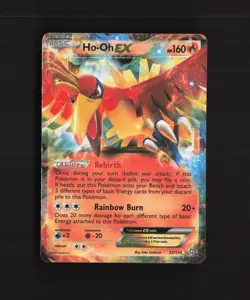 Ho Oh EX 22/124 Dragons Exalted Ultra Rare Holo Pokemon Card DMG - Image 1