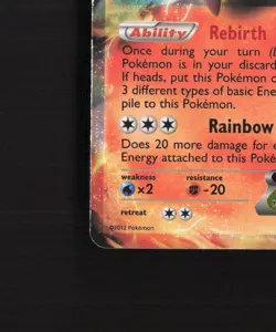 Ho Oh EX 22/124 Dragons Exalted Ultra Rare Holo Pokemon Card DMG - Image 5