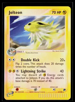 Jolteon 6/100 EX Sandstorm Reverse Holo Rare Pokemon Card TCG 2003 Near Mint NM - Image 1