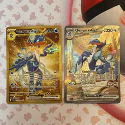 Pokemon TCG 2 Card Lot Holo EX Secret Rare Quaquaval English - Image 1