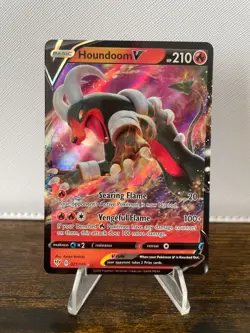 Houndoom V 021/189 - Darkness Ablaze NM Ultra Rare Pokemon Card - Image 1
