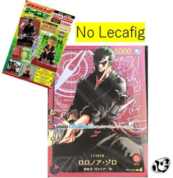Roronoa Zoro OP01-001 Gold Text Leader Card Only 2024 LECAFIG ONE PIECE Card - Image 1