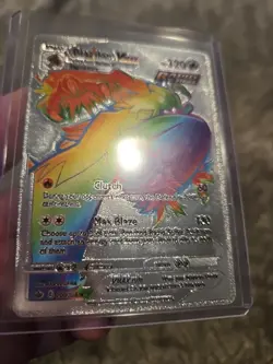 Blaziken Vmax Silver Rainbow Foil Fan Art Vinyl 200/198 Collector Pokemon Card - Image 2