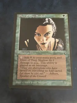 Elves of Deep Shadow the Dark Mtg Magic The Gathering Card LP - Image 1