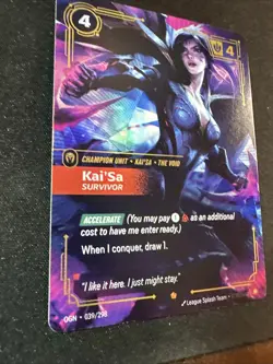Kai'Sa Survivor OGN-039 Epic Origins Riftbound NM Unplayed Riftbound Card - Image 3