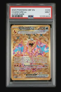 Pokemon TCG Charizard ex Obsidian Flames 228/197 Hyper Rare Holo PSA 9 - Image 1