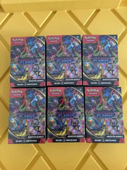 Pokemon TCG Mega Evolution Phantasmal Flames Booster Bundle Fac. Sealed Lot of 6 - Image 1