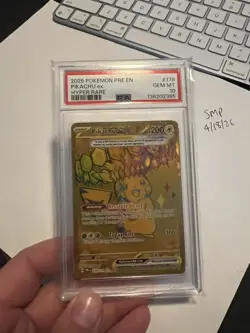 Pokemon Pikachu Ex Prismatic Evolutions Gold PSA 10 179/131 - Image 1