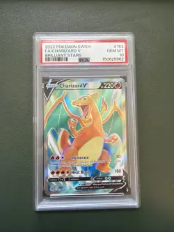 Charizard V PSA 10 Full Art 153/172 Swsh09: Brilliant Stars Pokemon TCG Holo - Image 2