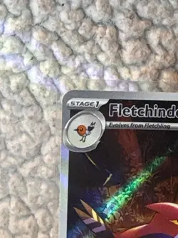 Pokemon TCG Fletchinder 199/193 Sv02: Paldea Evolved Illustration Rare Holo - Image 3