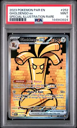 Gholdengo EX 252/182 Special Illustration Rare Pokemon PSA 9 *924 - Image 1