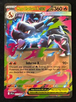 Pokemon TCG Phantasmal Flames Mega Charizard X ex 013/94 Double Rare NM - Image 1
