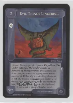 1998 Middle-earth Collectible Card Game - The Balrog Evil Things Lingering #EVTL - Image 1