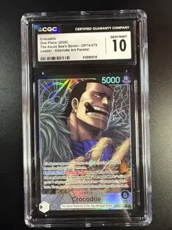 One Piece OP14-079 Crocodile Alt Art Leader - English CGC 10 Pristine - Image 1