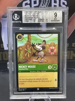 2023 Disney Lorcana #89 Mickey Mouse The First Chapter Steamboat Pilot BGS 9 MT - Image 1