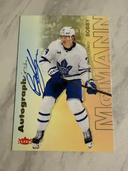 2025-26 Fleer Flair Autographics A-BM BOBBY McMANN Toronto Maple Leafs Auto - Image 1