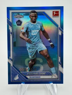 2025-26 Topps Chrome Bundesliga BAZOUMANA TOURE Rookie Blue Refractor /150 #47 - Image 1