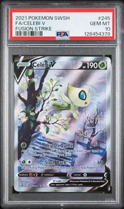 Pokemon Celebi V Fusion Strike Full Alt Art #245 PSA 10 Gem Mint - Image 1