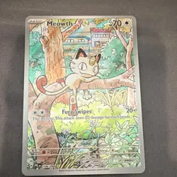 Pokemon TCG Meowth Full Art Holo PFLN 106/094 Basic 70 HP Fury Swipes Card - Image 1