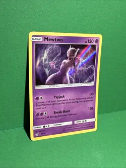 Mewtwo 12/18 - 2019 Detective Pikachu Holo Rare - Pokemon Card - Image 3