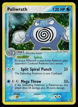 Pokemon Card - Poliwrath FireRed & LeafGreen 11/112 Holo Holo Rare - Image 1