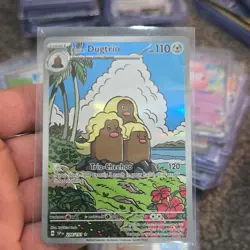 Pokemon TCG Alolan Dugtrio SSP Holo 208/131 English Card - Image 1