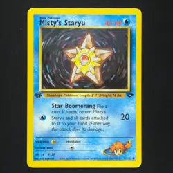 Misty’s Staryu 92/132 - Gym Challenge 1st Edition - Pokemon Card - Image 1