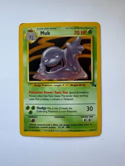 Pokemon TCG Muk Fossil Holo Rare Card 13/62 - Image 1