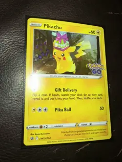 Pikachu SWSH234 Sword & Shield Black Star Promo Holo Stamped Pokemon Card NM - Image 2