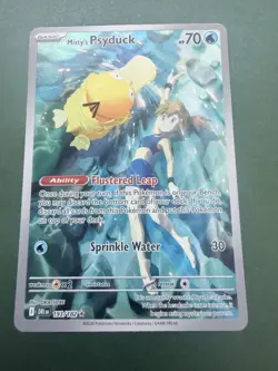 Misty's Psyduck Holo Illustration Rare 193/182 Destined Rivals Raw Pokemon Card - Image 1