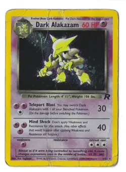 Dark Alakazam 1/82 Team Rocket Holo Rare Pokemon Card WOTC 2000 HP/DMG - Image 3