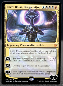 Nicol Bolas Dragon-God War of the Spark MTG Mythic Planeswalker LP - Image 1