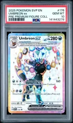2025 POKEMON SVP EN-SV BLACK STAR PROMO #176 UMBREON EX PSA 10 - Image 1