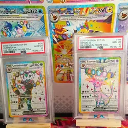 2025 POKEMON SVP EN-SV BLACK STAR PROMO 175 176 UMBREON ESPEON SEQUENTIAL PSA 10 - Image 1