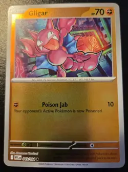 Gligar 049/094 Reverse Holo Common Phantasmal Flames Pokemon TCG - Image 1