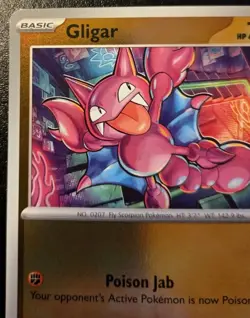Gligar 049/094 Reverse Holo Common Phantasmal Flames Pokemon TCG - Image 2