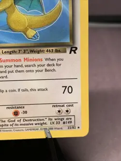 Pokemon TCG 1st Edition Dark Dragonite 22/82 Team Rocket Non Holo Rare WOTC VTG - Image 4