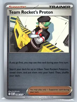 TEAM ROCKET'S PROTON 208/217 ME: ASCENDED HEROES POKEMON REVERSE HOLO NM - Image 1