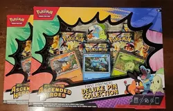Pokemon Mega Evolution Ascended Heroes Deluxe Pin Collection X2 New and Sealed - Image 1