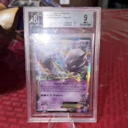 Pokemon TCG Mewtwo EX Holo Basic Psychic 61/162 XY Breakthrough 170 HP Beckett 9 - Image 1