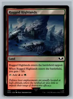 Magic MTG Universes Beyond: Warhammer 40,000 Rugged Highlands #292 TCG CCG 40k - Image 1