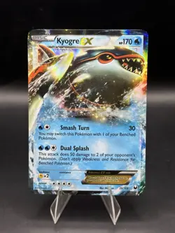 Pokemon Kyogre EX Dark Explorers Ultra Rare Holo 26/108 2012 - Image 1