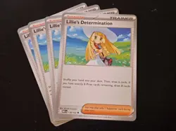 4x Lillie's Determination 119/132 x4 - Mega Evolution - Pokemon Playset - Image 1
